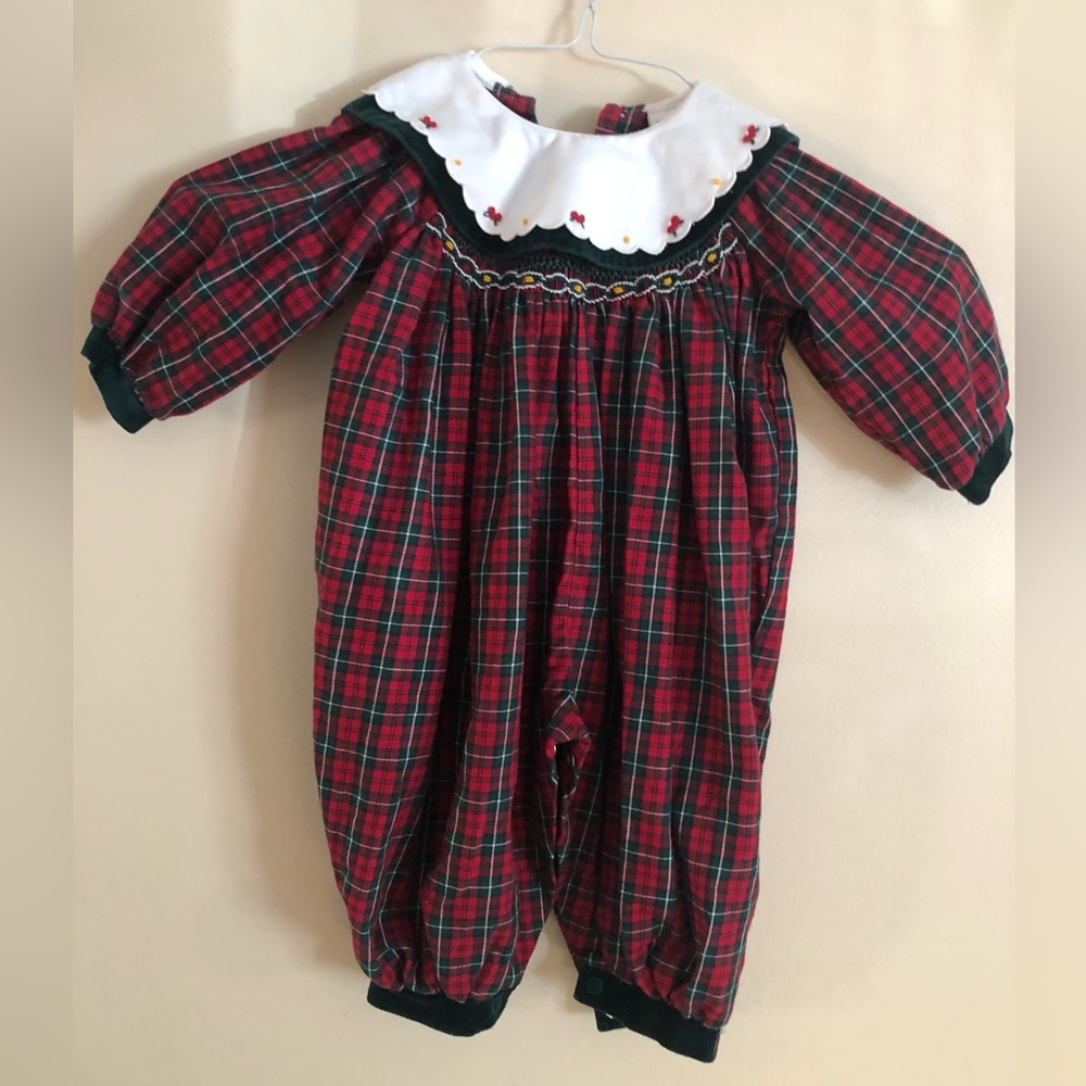 Vintage Carter’s 3-6 month Baby GirlChristmas Outfit Photoshoot/Formal/Velvet